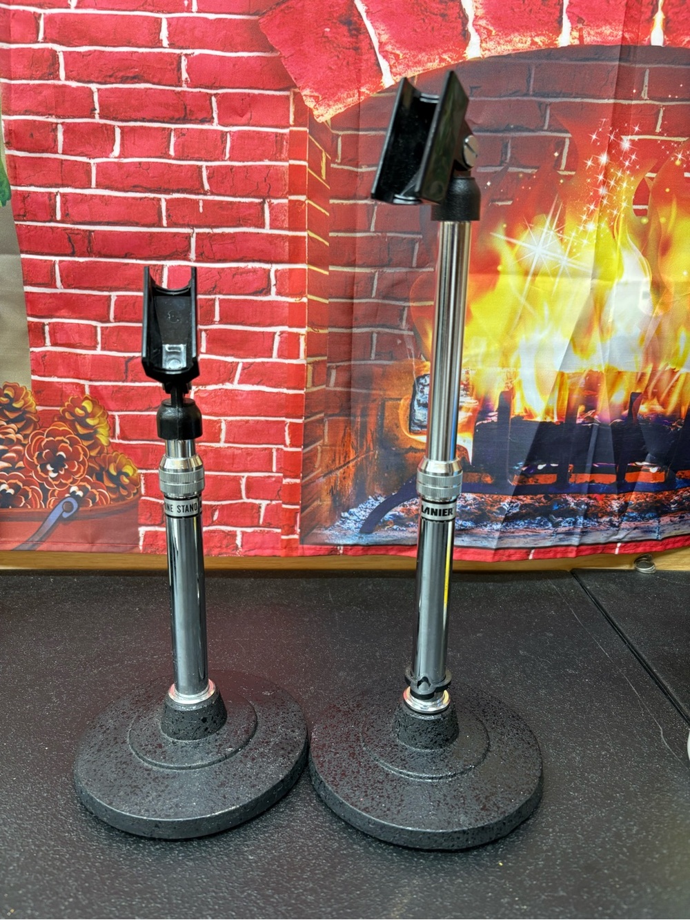 Set of 2 Lanier microphone stands
